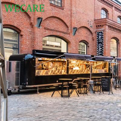 China Commercial Supply Wecare DOT Certificate Food Trailer With Workbench Custom Bar Food Truck Mobile Trailers Food Cart for sale