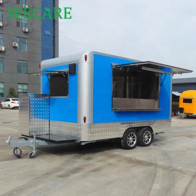 China Wecare commercial catering snack truck catering trailers or mobile food trucks with VIN for sale