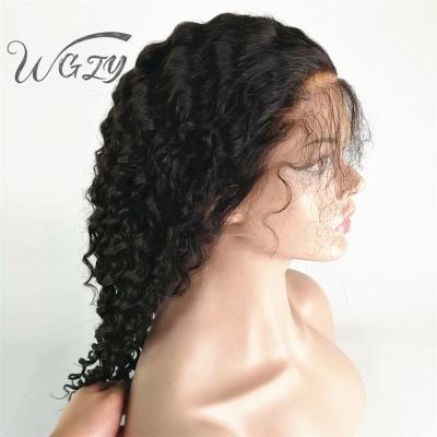 China Water Wave Customized Real Hair 100% Indian Hair Wet And Wavy Waterwave Full Lace Wig For Black Women for sale