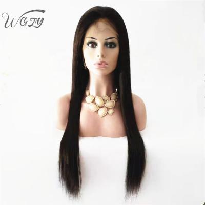 China Good Quality Virgin Malaysian Hair Unprocessed Hair Silky Straight Wave 28 Inch Full Lace Wig for sale