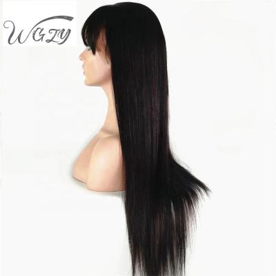 China High Quality Factory Price Virgin Custom Made Natural Color Straight Lace Full Wig 40inch 40inch Hair for sale