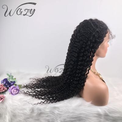 China Brazilian Kinky Curly Hair Wig Factory Curly Lace Front Wigs, 10A Glueless Full Lace Wig With Baby Hair for sale