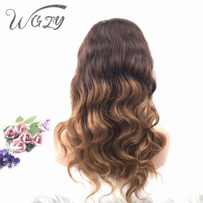 China 150% 180% 200% Body Wave Density Full Body Wave Human Hair Peruvian Hair Color Good Quality Lace Wigs Grade 10A for sale