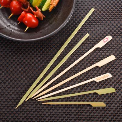 China Party Item Bamboo Paddle Picks Skewers With Hot Stamp for sale