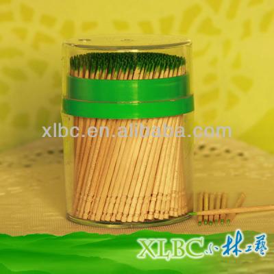 China Disposable clear plastic jar undamaged bamboo toothpicks for sale