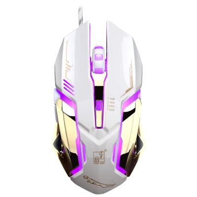 China 3200 DPI Black Colored Breathing Light Weight Gamer Wired 3D Keys 6 Keys E-sports for sale