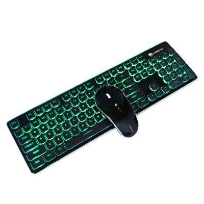 China For Popular Home Office LT600 LED 2.4G Backlit Wireless Keyboard and Mouse Set for sale