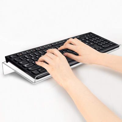 China Premium Slanted Clear Premium Slanted Acrylic Computer Keyboard Holder Stand Computer Keyboard Holder Stand for sale