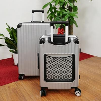 China OEM/ODM Travel Aluminum Frame Rolling Travel Koffer Luggag 100%ABS 21/25inch Cabin Bottom Suitcase for sale