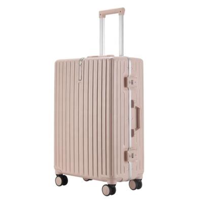 China Aluminum Sight Trolley Briefcase 2021 New Travel Bottom Fashionable Design A La Mode Luggage Maleta De Lujo Suitcase For Women for sale