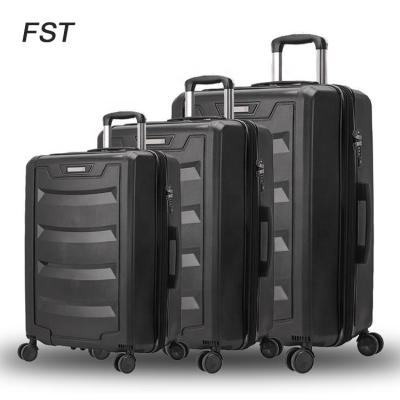 China New Fashion Design Lightweight Bottom Trolley Travel Wheel Koper Universal Luggage Suitcase for sale