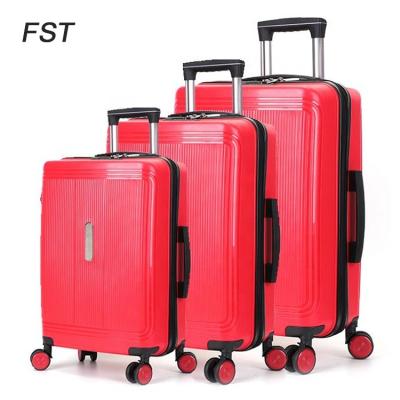 China Travel Long Distance Carrying Bags Sample PP Vintage Luggage Waterproof Hardshell Suitcase 3pcs Set for sale