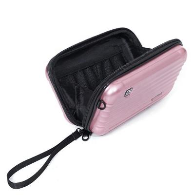 China Fashion Travel Makeup Leather Small Toiletry Bag Red Mini Suitcases Cosmetic Bag for sale