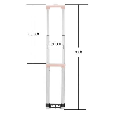 China Custom Metal Luggage Trolley Aluminum Telescopic Handle Spare Parts For Luggage Bag for sale