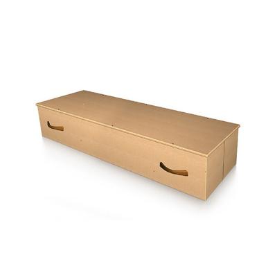 China China Western Style Supply Funeral Cremation Cremates Paper Caskets Brown Craft Casket Paper Casket Urns for sale