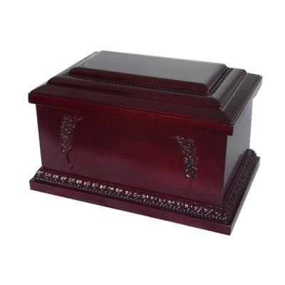 China American Style High Quality Funeral Product Rectangular Wooden Urn For Ashes for sale