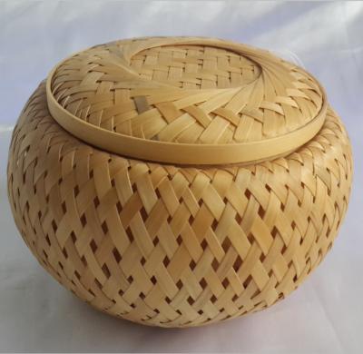 China American Style Customized Beautiful Bamboo Weave Casket For Cremaiton for sale