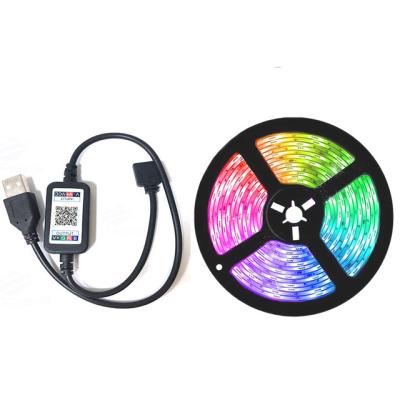 China Freestanding Waterproof Residential Sample RGB 5050 LED Strip Light With App Controller for sale