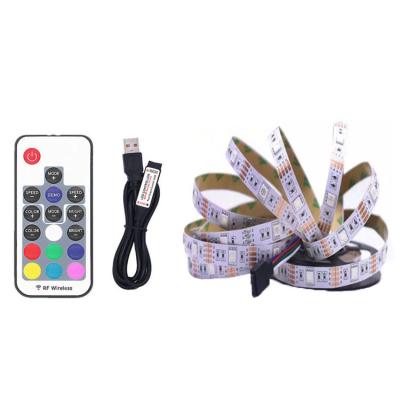 China Residential LED Strip USB 5V 5Meters to 4 Pin Connector with LED Remote Controller for sale