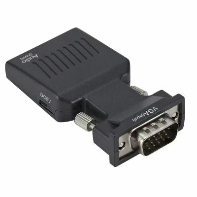 China VGA Male To HD Female Converter With Audio Adapter Cables 1080P For HDTV Monitor Projector PC PS3 FY-6 for sale