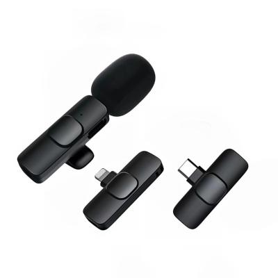 China Portable External Microphone Min Lapel Recording Mic Live Headset Microphone Streaming Lavalier Wireless Microphone for sale