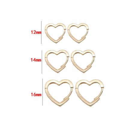 China New Trendy fashionable small heart earring and heart-shaped earrings of heart circle earrings for sale