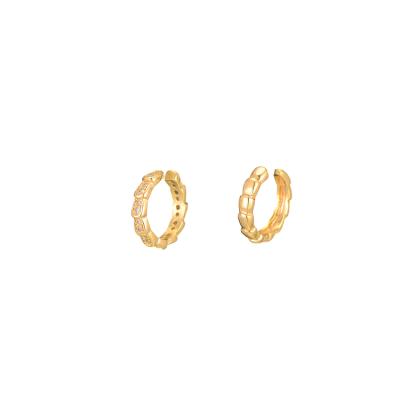 China FASHIONABLE small earring female temperament non piercing gold simple brass earrings for woman 2021 for sale