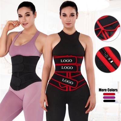 China QUICK DRY Women Logo Three Belt Waist Trainer Waist Trainer Brand Private Label Waist Trimmer Belt for sale