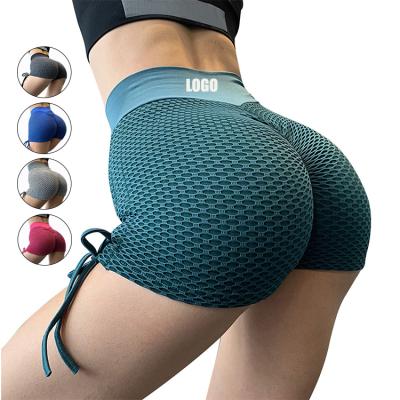 China Antibacterial New Design High Waist Butt Lifter Yoga Women Sports Gym Sweat Shorts Women Yoga Sports Running Shorts for sale