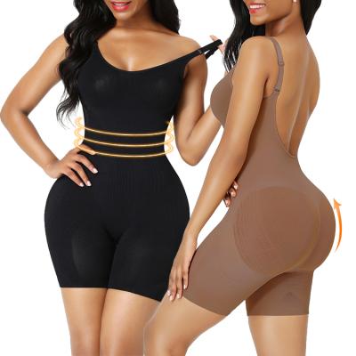 China Best Selling Solid Color Fashion Two Shapewear Antibacterial Shoulder Straps For Women Seamless Soft Comfortable Breathable Body Shaper for sale