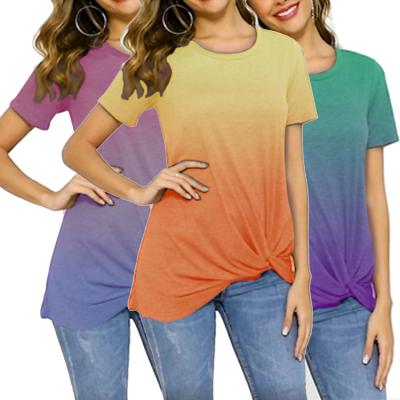 China New Anti-wrinkle blouses tops shirts 2020 shirts for women new women shape fashionable woman round tops plus size T-shirts for sale