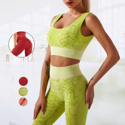 China Plus Size Yoga Suit Breathable Seamless Sport Wear Womens Gym Clothing Women Workout Sets Womens Tracksuit Set 2021 for sale