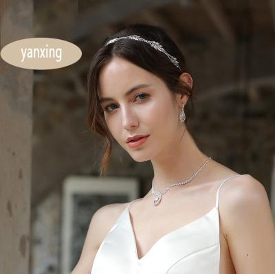 China European and American fashion rhinestone headband wedding bride birthday wedding banquet dress stretch rhinestone headpiece accessories for sale