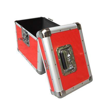 China Good Quality Small Cd Theft Custom Red Aluminum Hard Waterproof Shockproof Dustproof Dvd Storage Box Carrying Case for sale