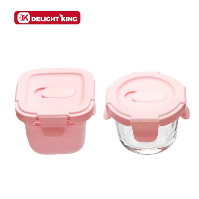 China Freshness Preservation Baby Food Container Baby Food Freezer Storage Glass Baby Food Container for sale