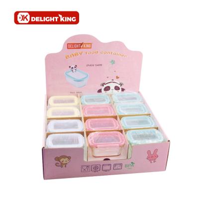 China Freshness Preservation Bento Box Glass Baby Food Storage Box Food Grade Baby Food Oven Safe Takeaway Container for sale