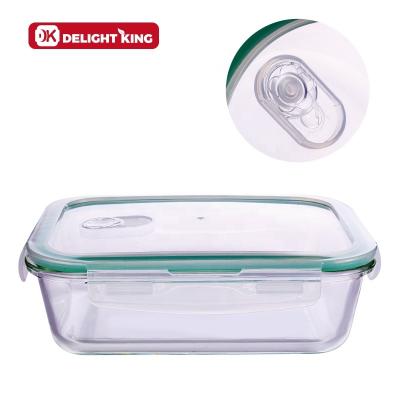 China Freshness Preservation PP Lid Storage Glass Food Container /high quality borosilicate glass lunch box with color box used as gift or promotion for sale