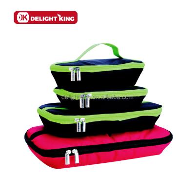 China Sustainable Picnic Carry And Go Food Carrier Storage Set Pyrex Glass Tray With Lid And Insulated Bag for sale