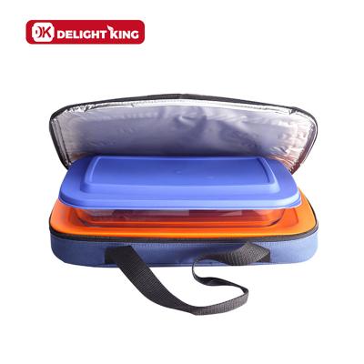 China High Viable Borosilicate Rectanglar Bakeware Dish Glass Baking Set With PP Lid And Bag Pyrex Glass Baking Tray With Bag for sale