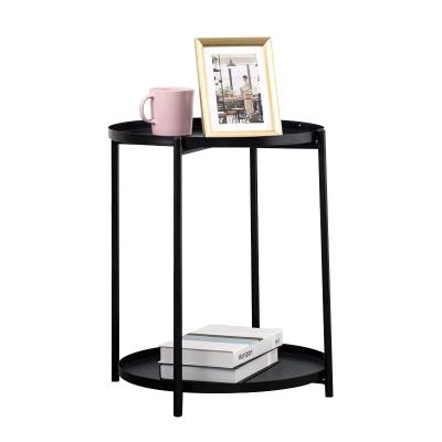 China Modern Nordic Luxury Simple Corner Stand Flower Balcony Bedrooms Side Table Tea Side Table Bedside Metal Iron Coffee Table for sale