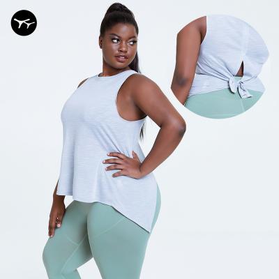 China QUICK DRY Plus Size Sports Tank Top For Women Light Up Support Yoga Vest Women Gym Sports Yoga Tank Top for sale