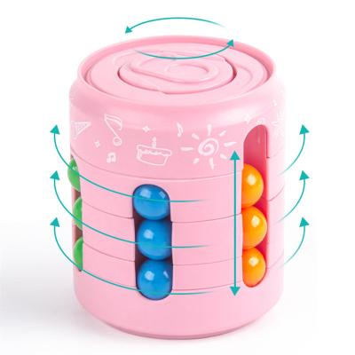 China Plastic Fidget Toys Magic Cube Magic Colored Bean Rotating Toys Kids Puzzles Educational Toy for sale