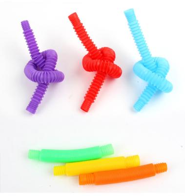 China Other Educational Toys Wholesale Colorful Diy Building Plastic Fidget Sensory Tools Pop Tubes Pipe Sensory Toys For Kids Stretch for sale