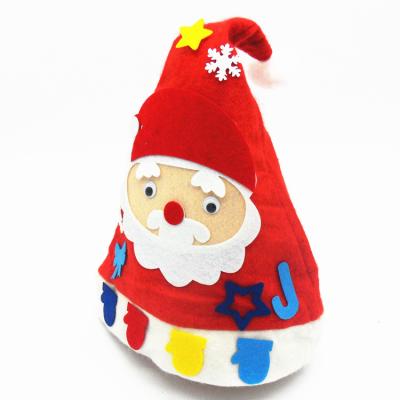 China DIY Christmas Hat Diy Materials Paper Kindergarten Christmas Handmade Non-woven Hats Creative Toys For Children for sale