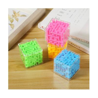 China 6cm Cube 3d Puzzle Magnetic Fun Brain Game Challenge Fidget Toys Maze Toy Hand Game Case Box Balance Educational Toys For Children for sale