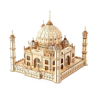 China Eco-friendly Laser Cutting 3d Puzzle Toy For Kids Educational 3d Architecture Puzzles Castle Diy Puzzle for sale