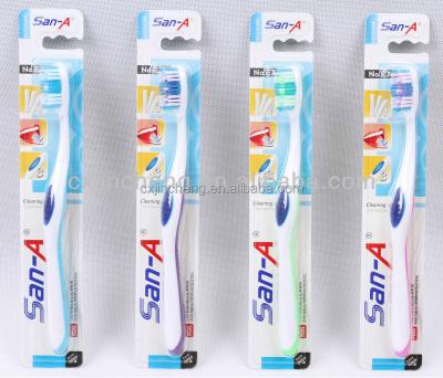 China San-Un E-705 Disposable HOT Adult Toothbrush With A Tongue Cleaner for sale