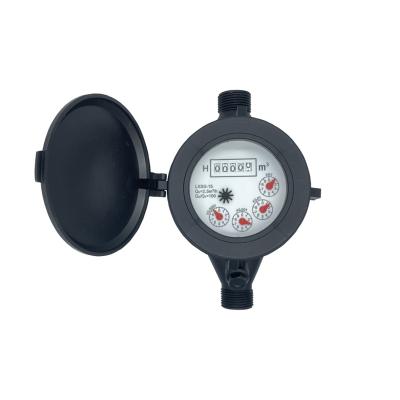 China Dry Body Plastic ISO 4064 Black Nylon Volumetric Water Meter for sale