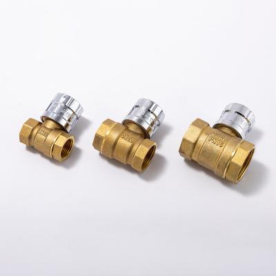 China DN15~DN 50 General Water Brass Ball Valves With Magnetic Lockable Key for sale