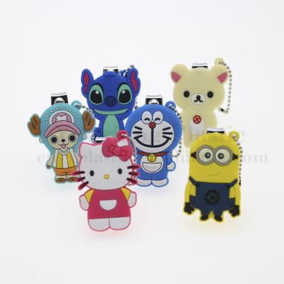 China Cute factory direct animal silicone 3d nail clipper silicone nail cutter cover for sale